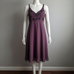 Eliza J Plum Lace Detail Chemise